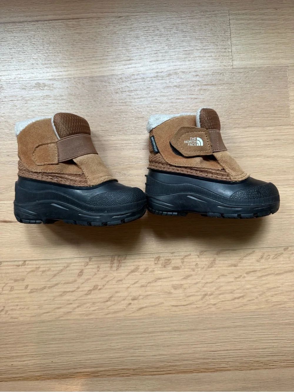 The North Face Brown/Tan Suede Winter Booties with Black Soles